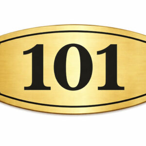 Premium Brass Room Number Plate | Hotel Door Number Sign